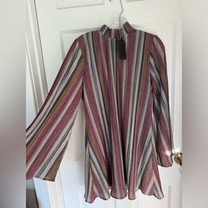 Lucca long sleeve shimmer dress M